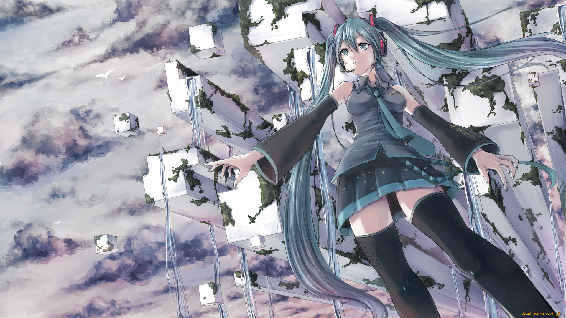 , vocaloid, yukichi-ritsu, hatsune, miku